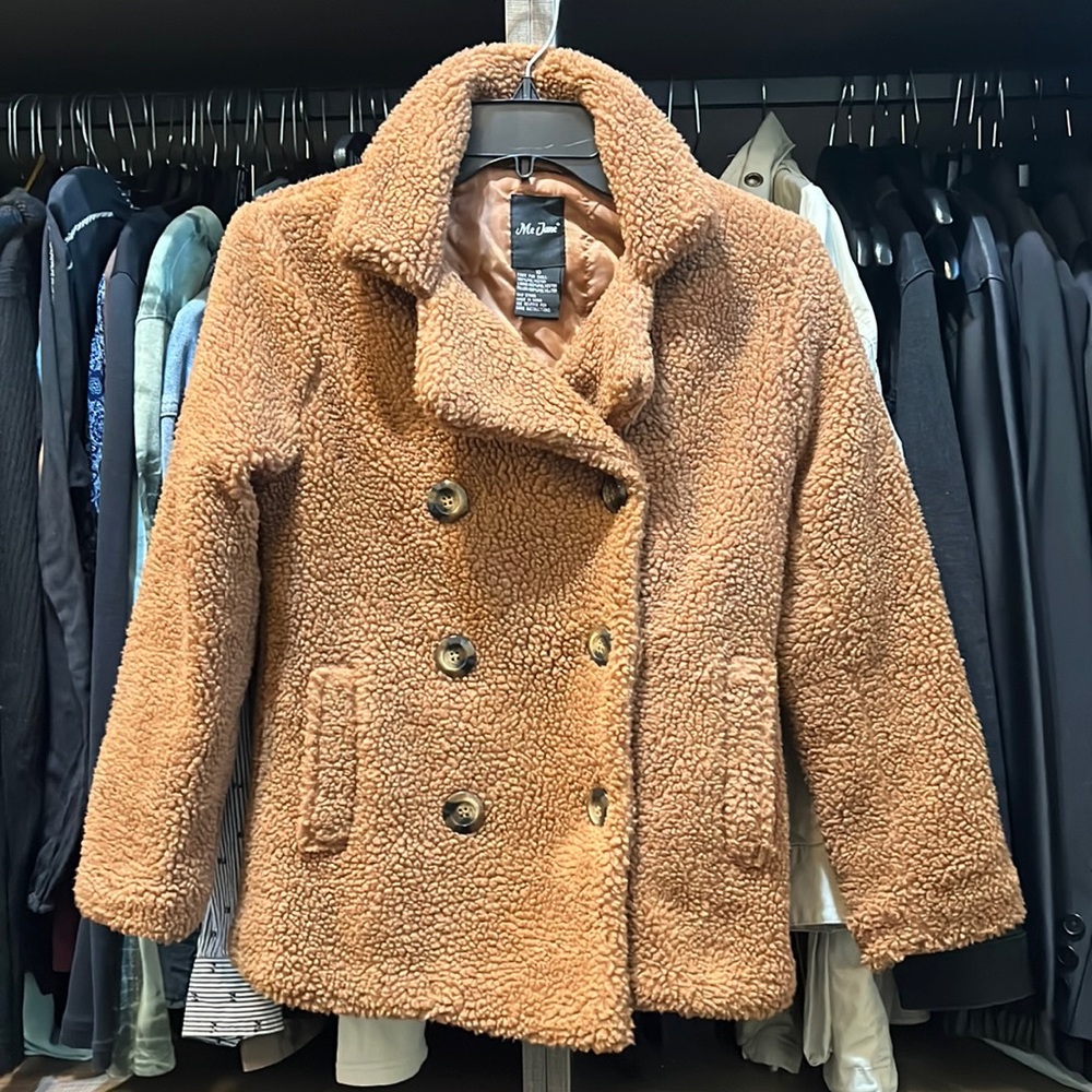 Girls Teddy Jacket Double Breasted Sz 10